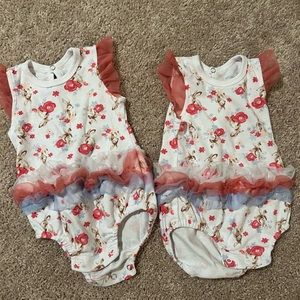 3-6 month leotard style onesie w/tulle